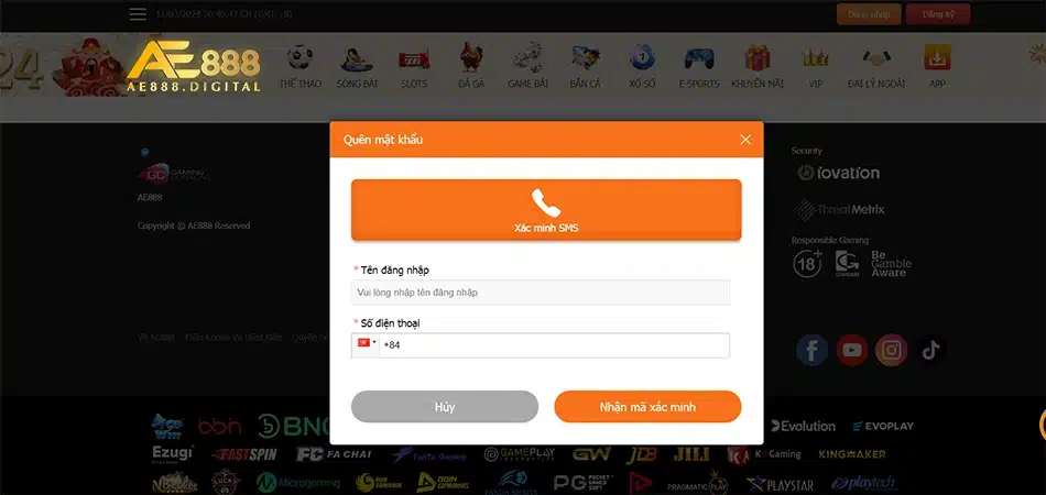 cách Hướng dẫn khôi phục mật khẩu AE888