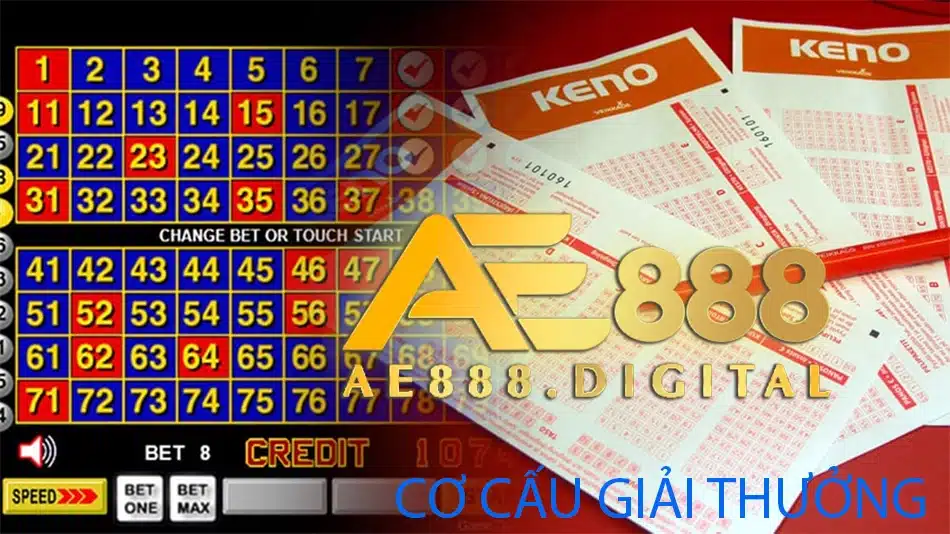những Cơ cấu giải thưởng Keno 