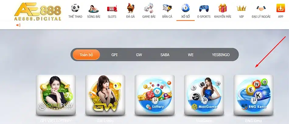cách hướng dẫn chơi keno trực tuyến trên ae888